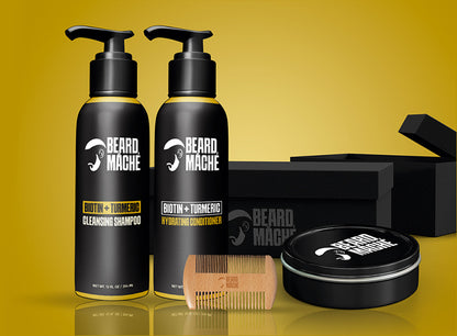 Bundle Package [Shampoo, Conditioner, Comb, Beard Balm]