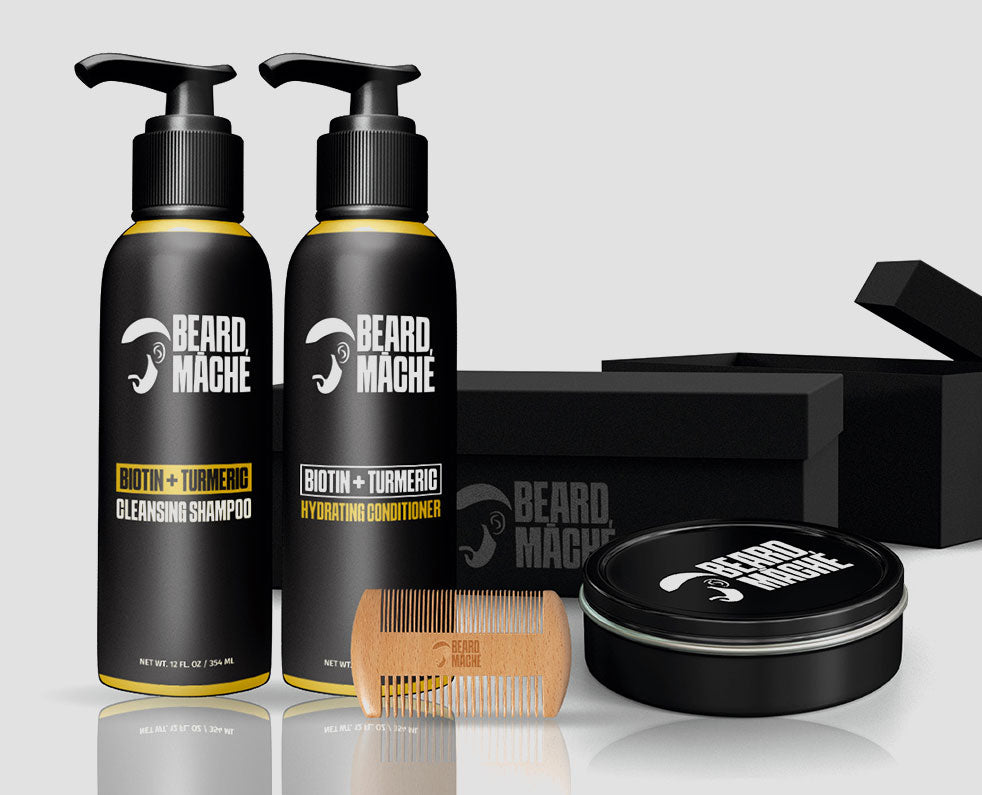 Bundle Package [Shampoo, Conditioner, Comb, Beard Balm]