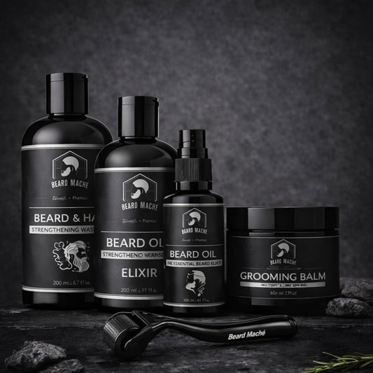 Bundle Package [Shampoo, Conditioner, Comb,Beard Derma Roller, Beard Balm]